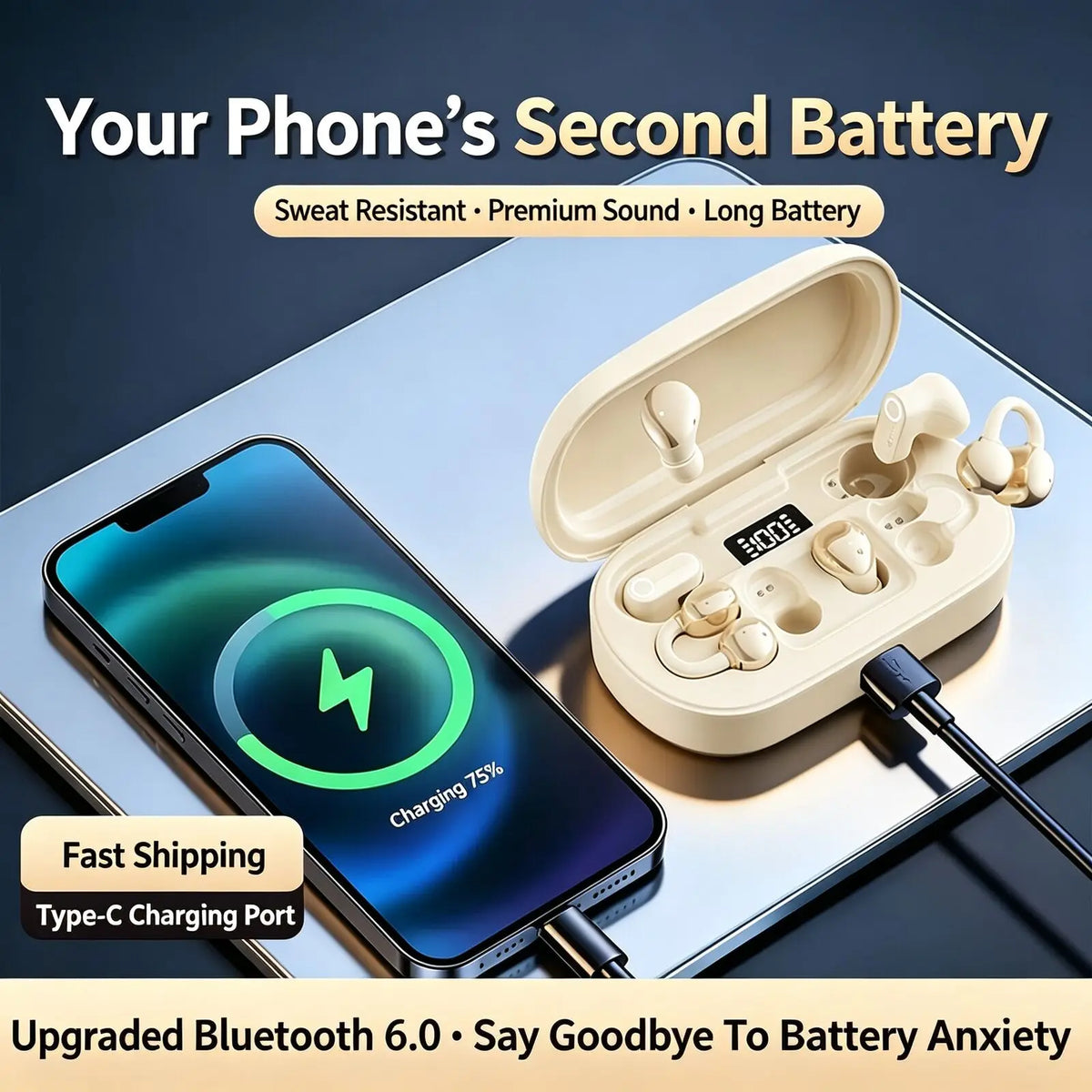 SoundBuds 3-in-1 — Wireless Earbuds with Built-In Power Bank