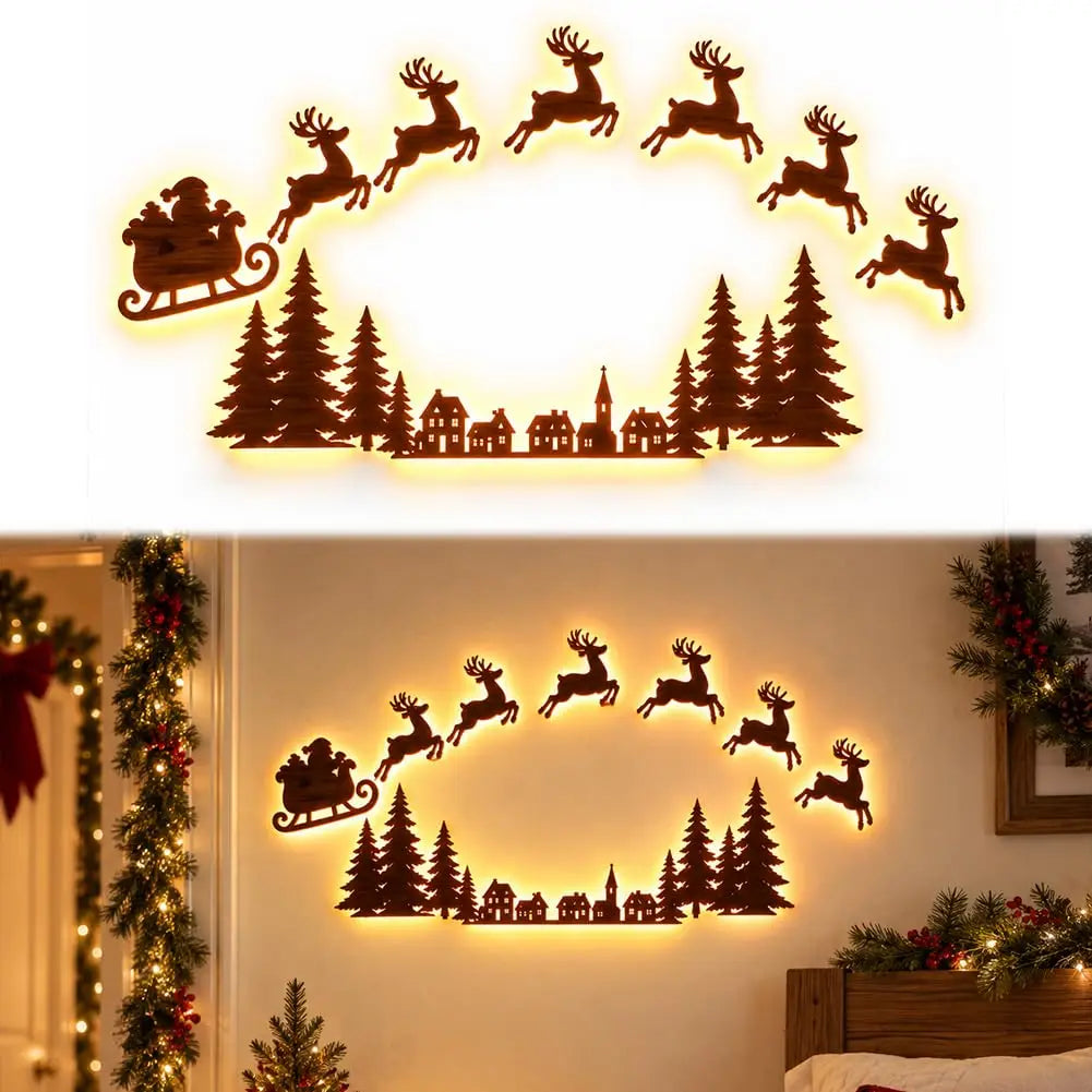 Jollytime™ Wall Décor 🎅🦌 — Bring Santa’s Sleigh to Life