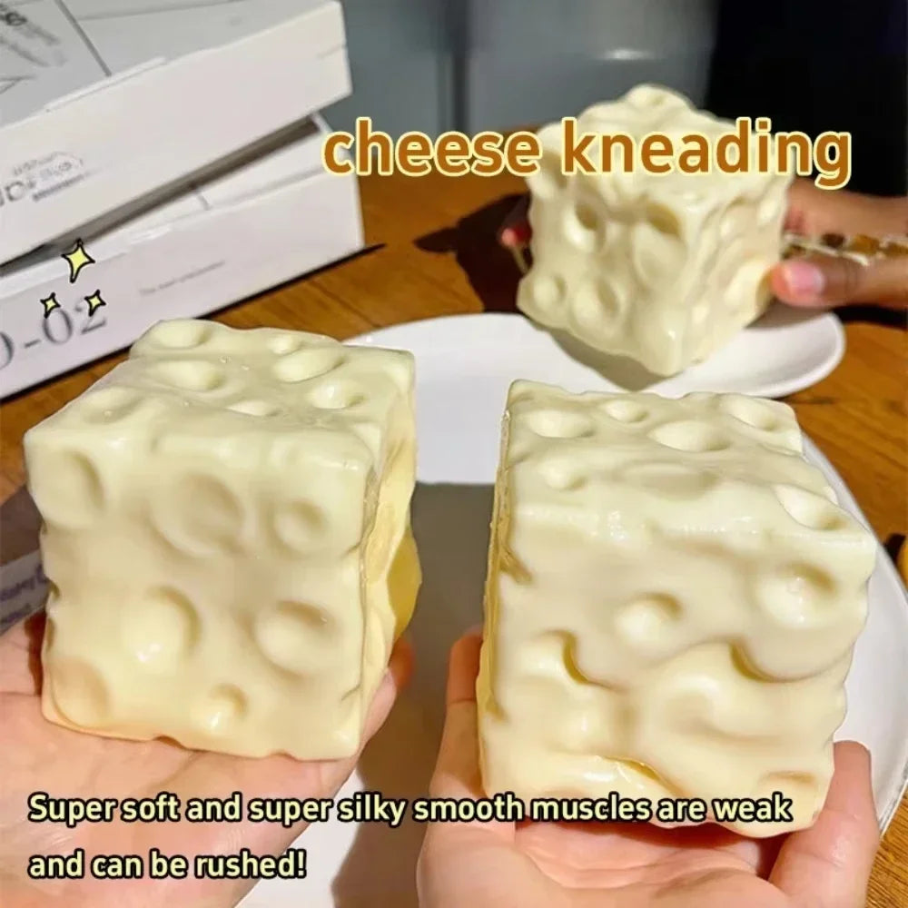 Squishy Cheese Stress Ball — Giant Slow-Rise Foam Toy