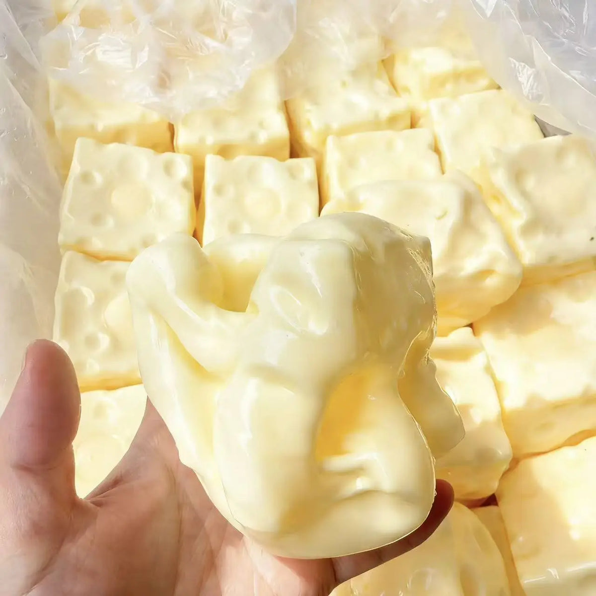 Squishy Cheese Stress Ball — Giant Slow-Rise Foam Toy
