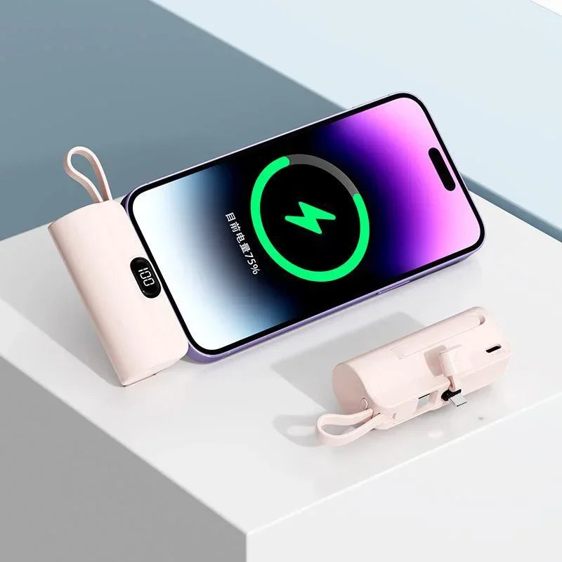 Pocket Rocket Power Bank — Mini Portable Charger, No Cable Needed