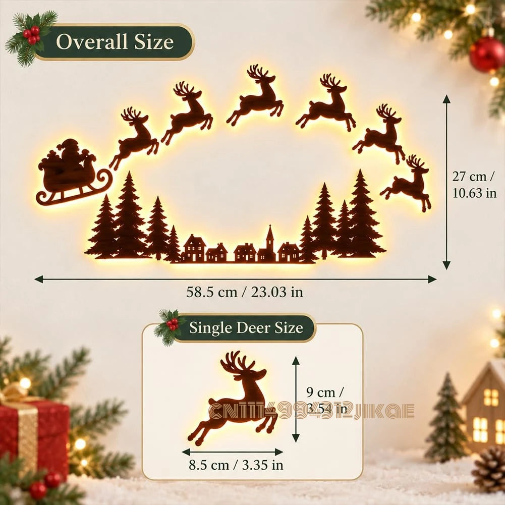 Jollytime™ Wall Décor 🎅🦌 — Bring Santa’s Sleigh to Life