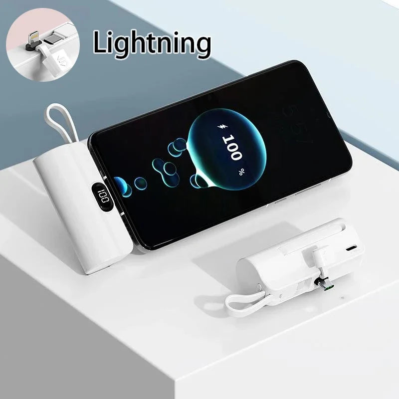 Pocket Rocket Power Bank — Mini Portable Charger, No Cable Needed