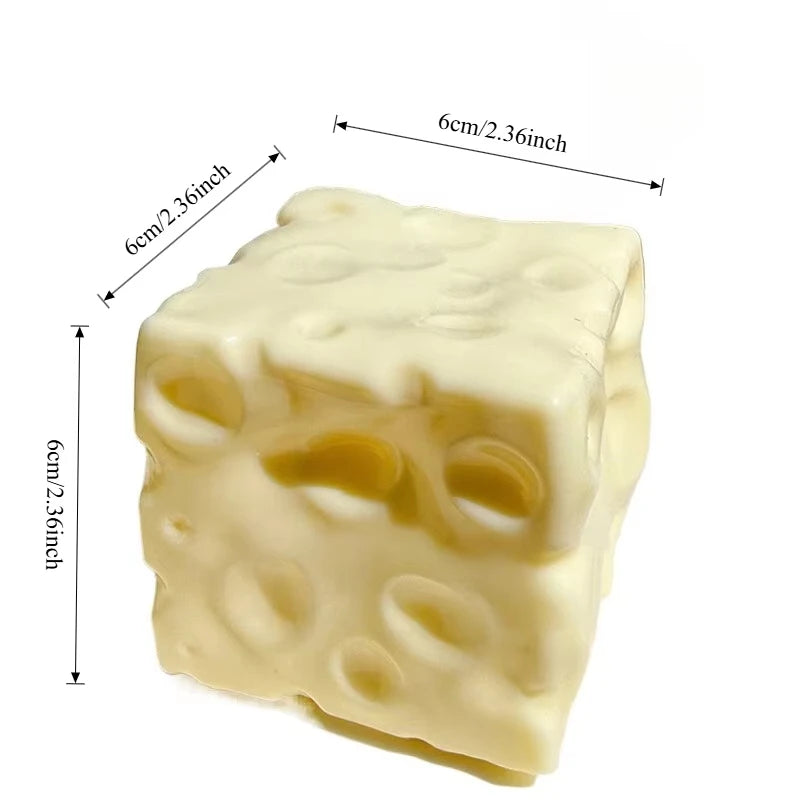 Squishy Cheese Stress Ball — Giant Slow-Rise Foam Toy