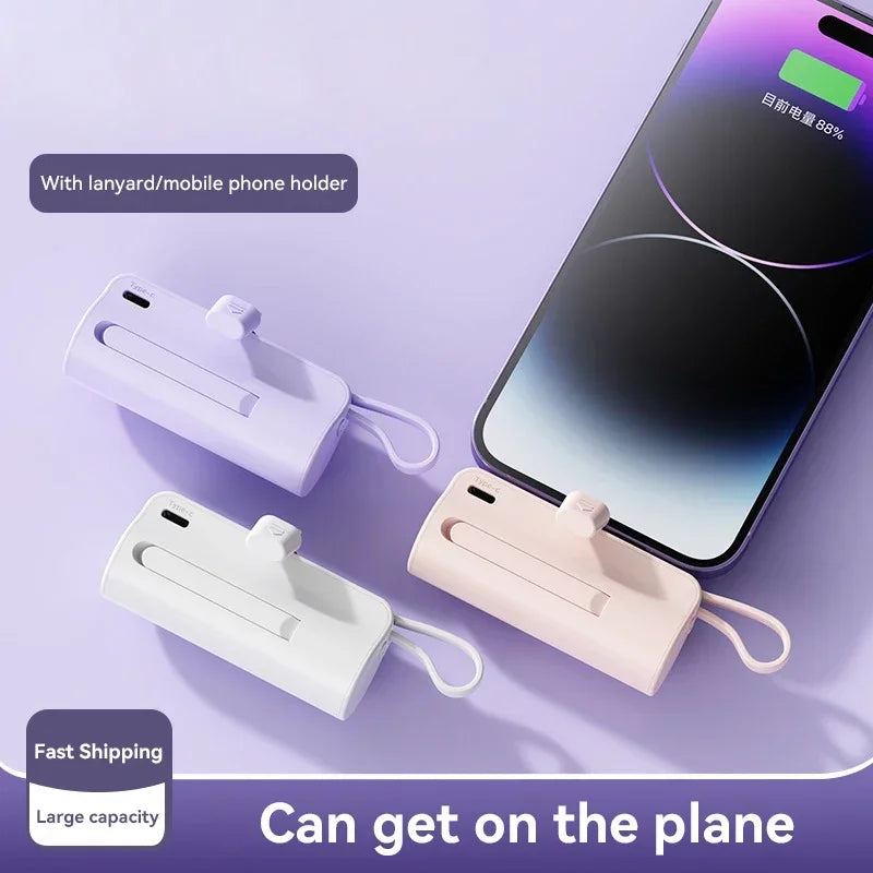 Pocket Rocket Power Bank — Mini Portable Charger, No Cable Needed