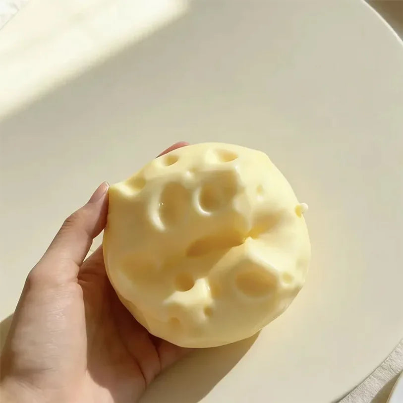 Squishy Cheese Stress Ball — Giant Slow-Rise Foam Toy
