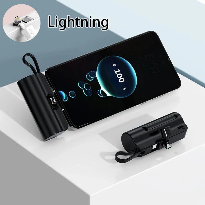 Pocket Rocket Power Bank — Mini Portable Charger, No Cable Needed