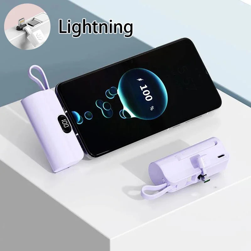 Pocket Rocket Power Bank — Mini Portable Charger, No Cable Needed